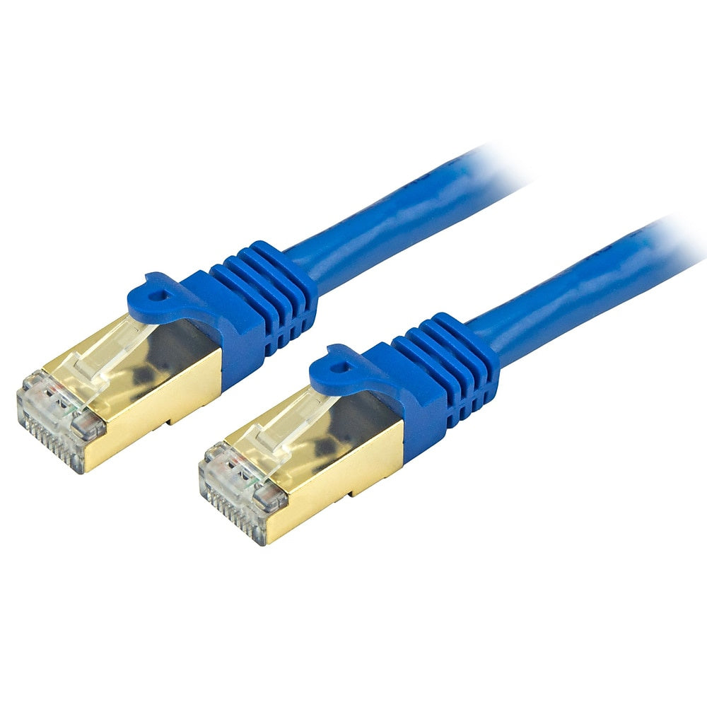 StarTech Cat6a Ethernet Patch Cable Shielded 12ft Blue