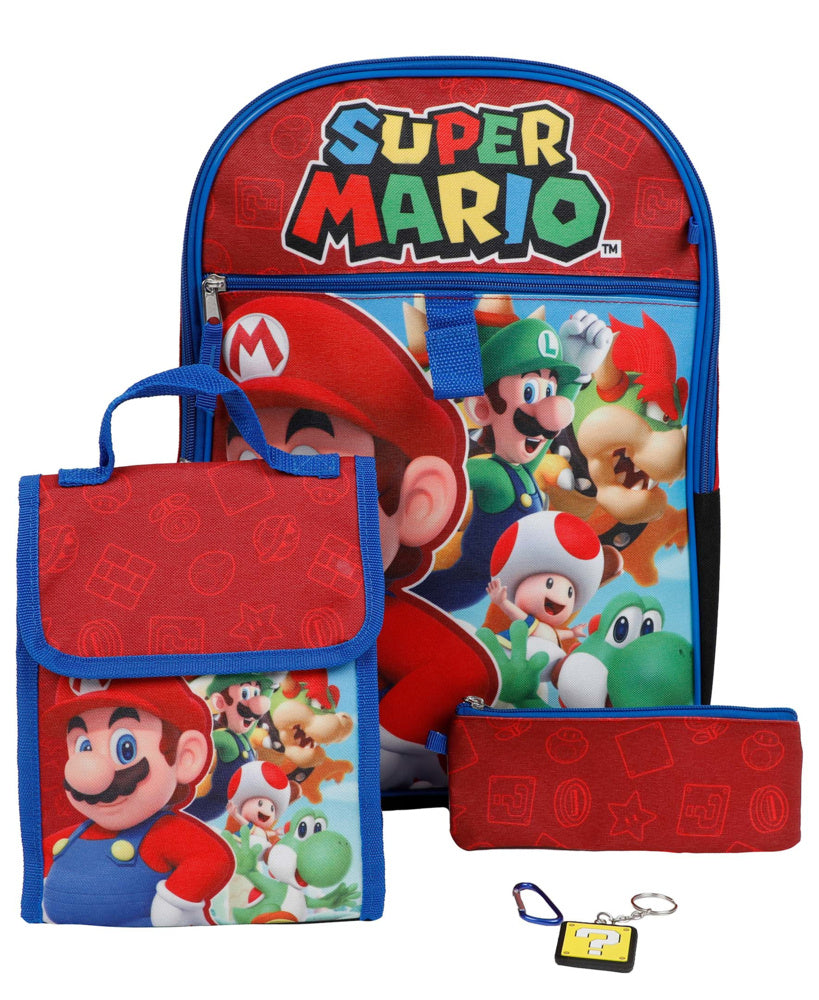 Bioworld B1B05EZSMB 5-Piece Super Mario Backpack Set