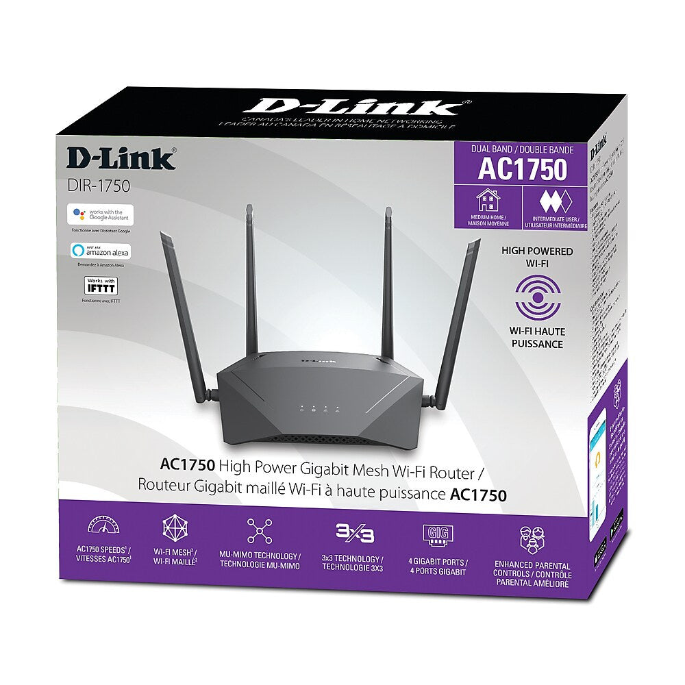 D-Link DIR-1750 AC1750 High Power Gigabit Mesh Wi-Fi Router