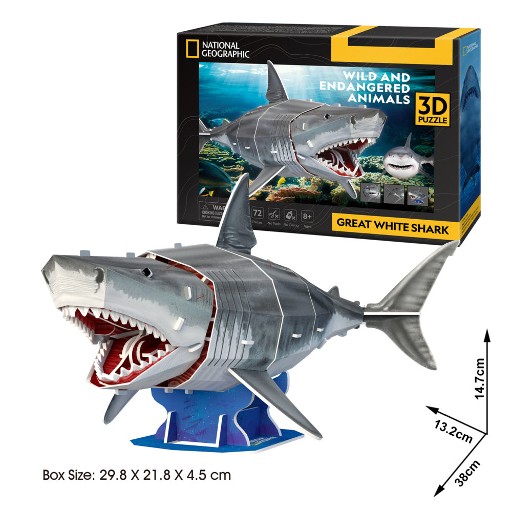 National Geographic 3D Puzzle Great White Shark
