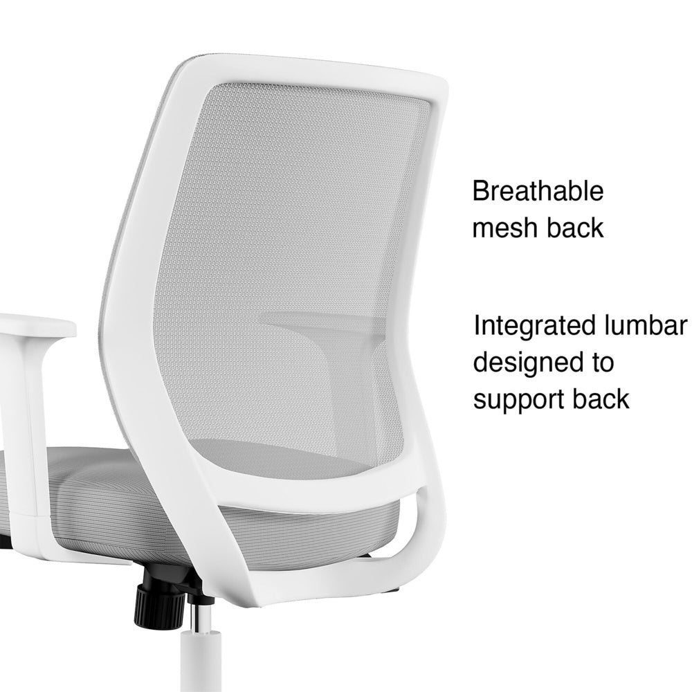 Union and Scale Essentials Mesh Back Fabric Task Chair Grey