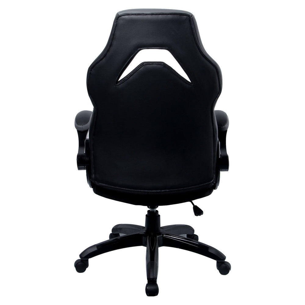 Emerge Vortex Bonded Leather Gaming Chair Black and Grey