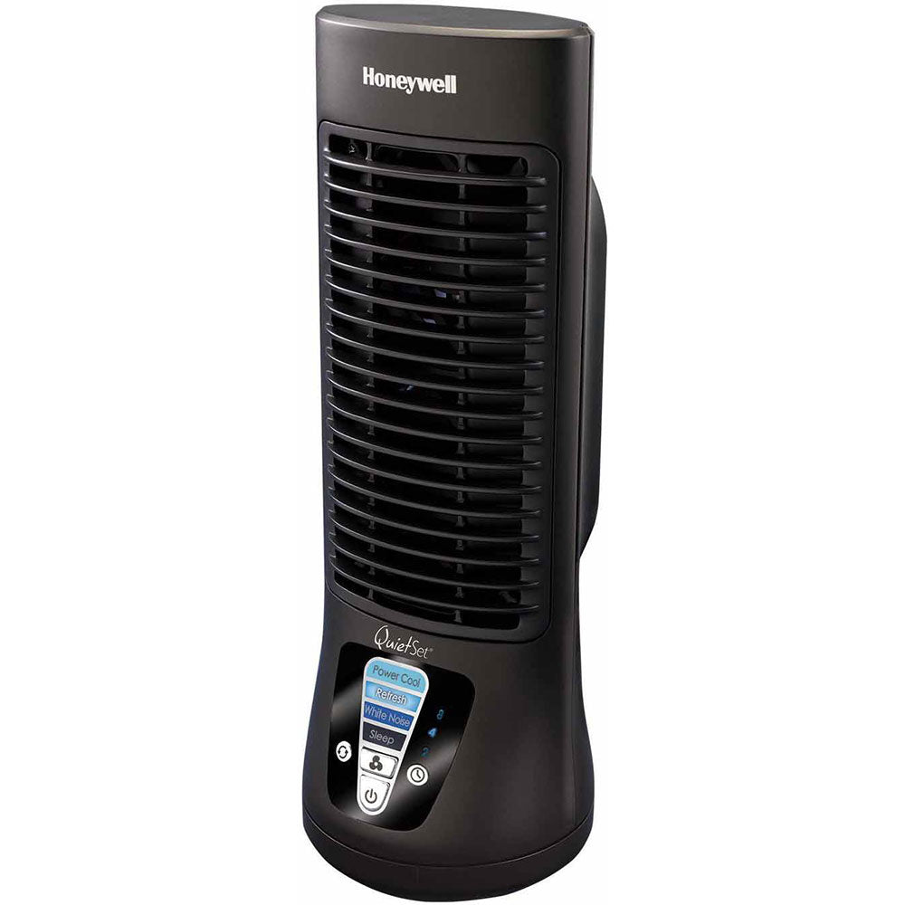 Honeywell QuietSet 4 Slim Mini Tower Oscillating Personal Fan Black