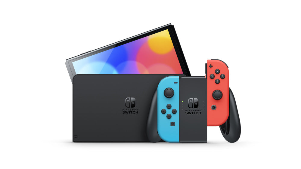 Nintendo Switch OLED Console Red and Blue