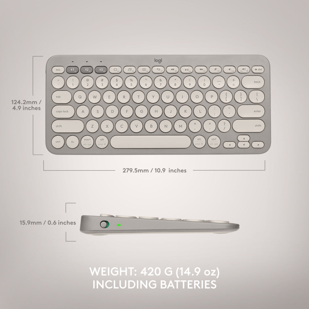 Logitech Multi-Device K380 Wireless Keyboard Sand