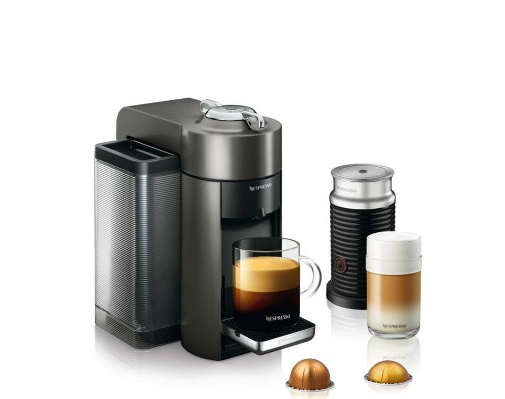 Nespresso Vertuo Coffee and Espresso De'Longhi Machine  with Aeroccino 3  Graphite Metal