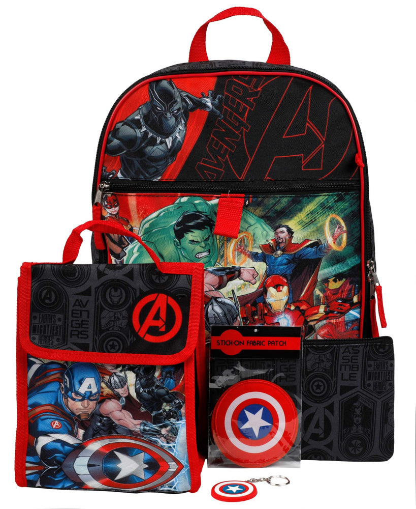 Bioworld Avengers 5-Piece Youth Backpack Set