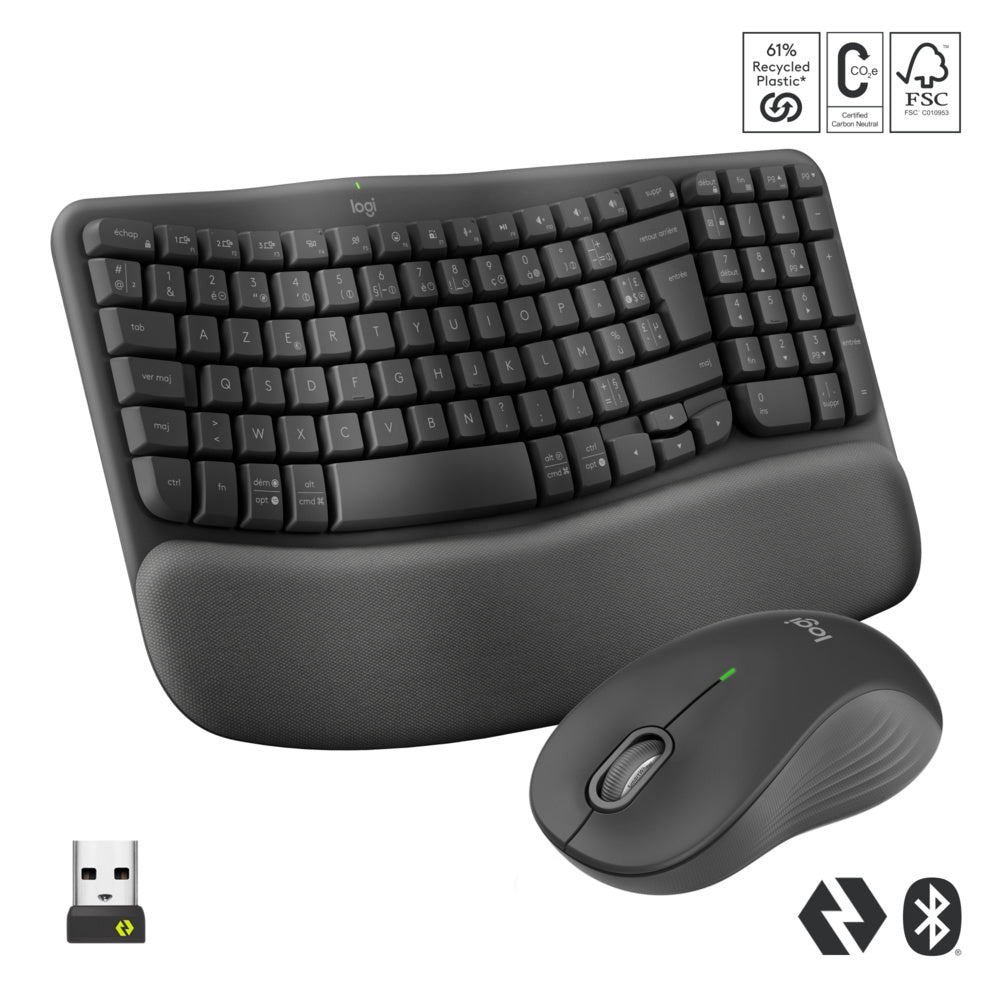 Logitech Wave Keys MK670 Keyboard Mouse Combo French