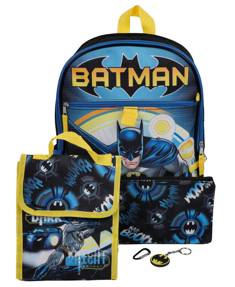 Bioworld Batman 5-Piece Youth Backpack Set