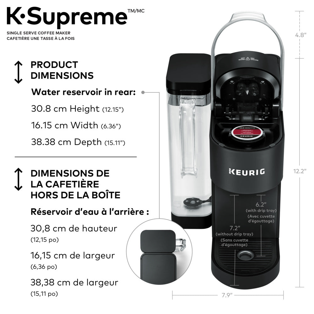 Keurig K-Supreme Single Serve K-Cup Pod Coffee Maker