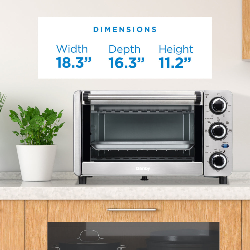 Danby 4-Slice Toaster Oven Stainless Steel