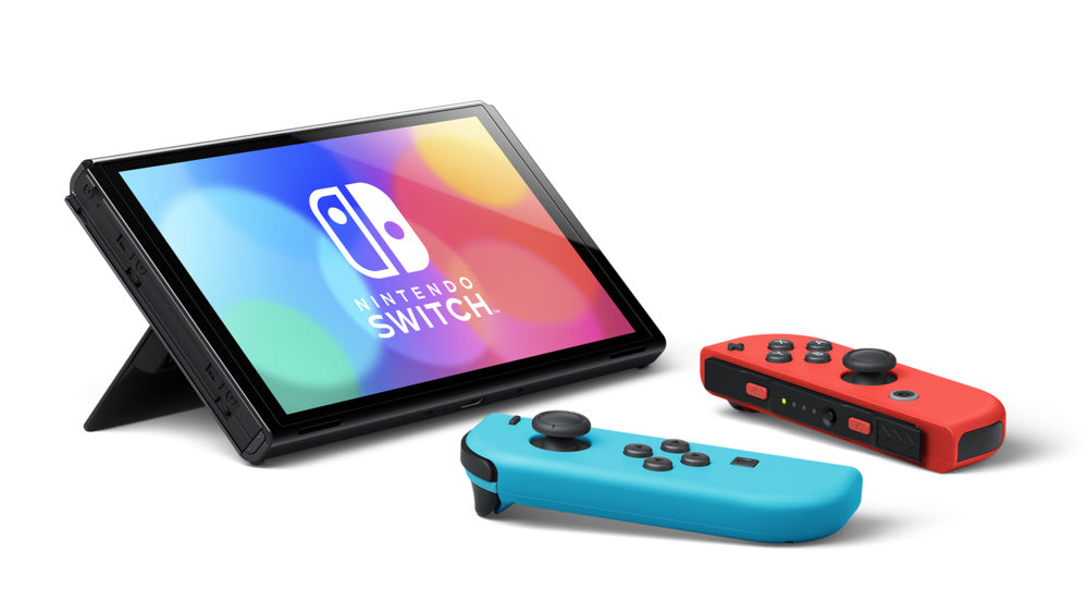 Nintendo Switch OLED Console Red and Blue