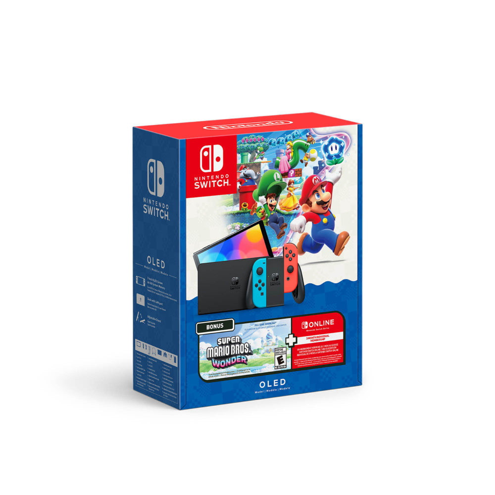 Nintendo Switch OLED Mario Bros Wonder Bundle Console