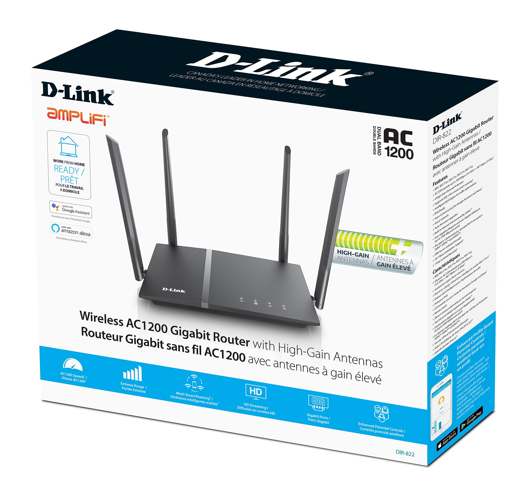 D-Link DIR-822 Wireless Amplifi AC1200 Dual Band Router