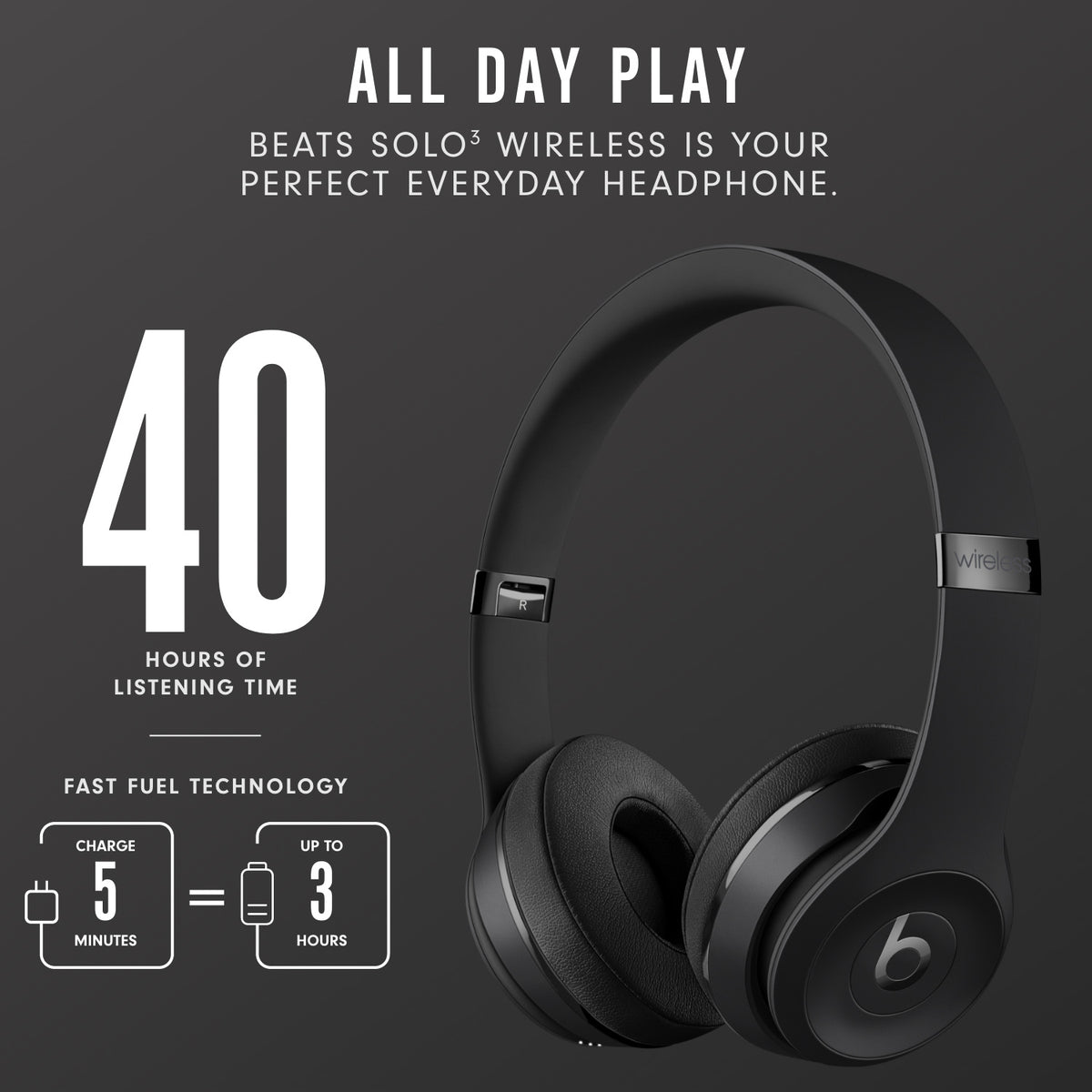Beats Solo3 MX432LL/A Headphones Black