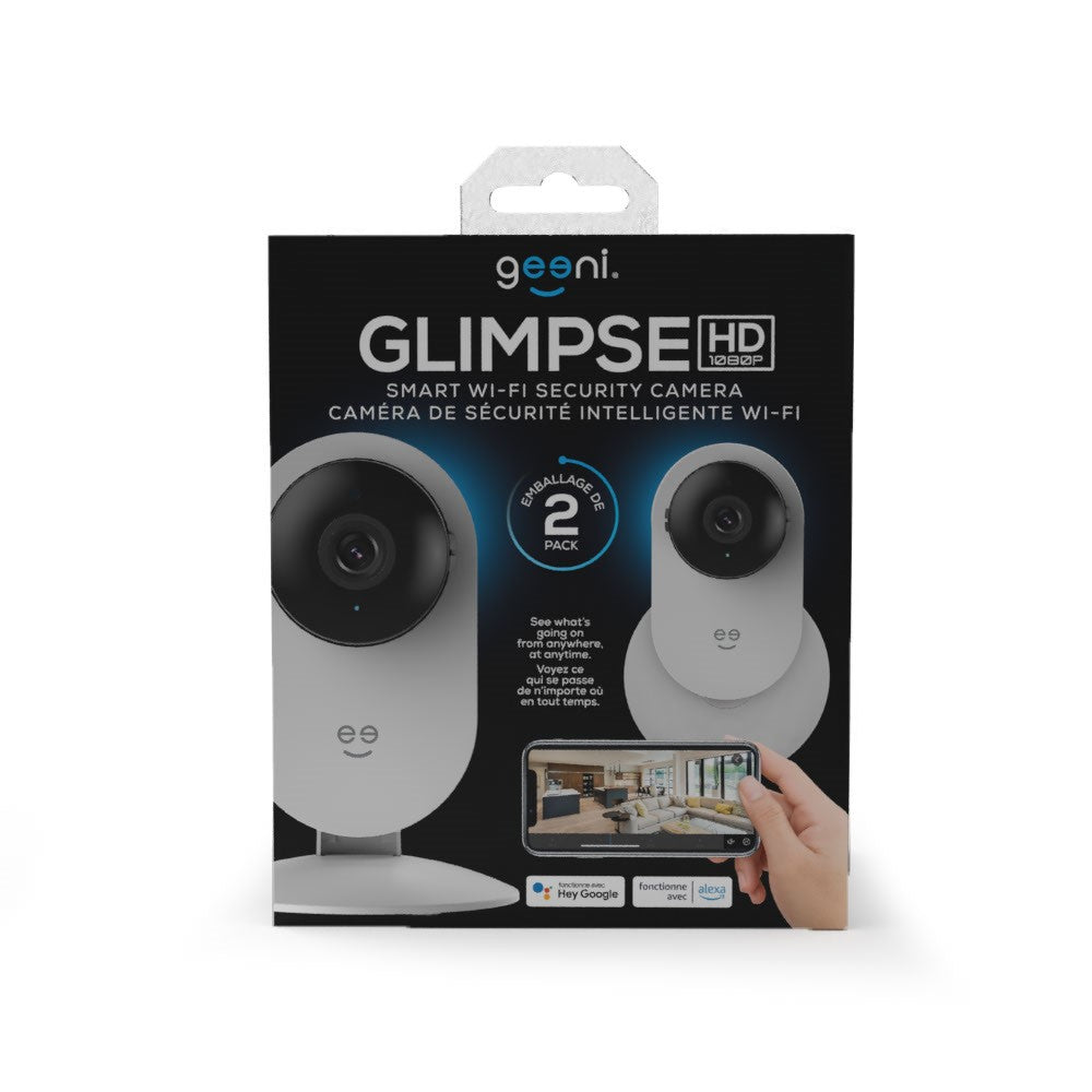 Geeni Glimpse 1080p HD Smart Security Cameras White